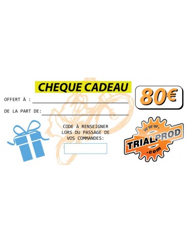 Chèque cadeau Trialprod 80€