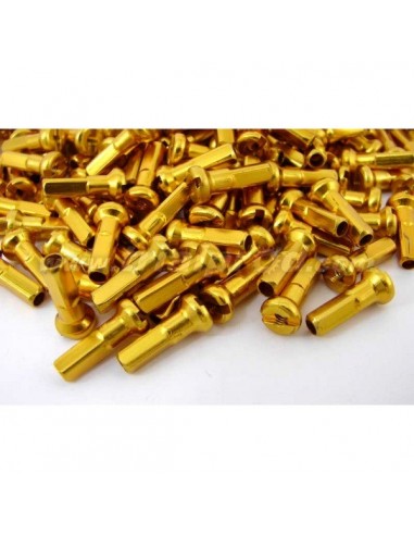 Nipples alloy 14mm (32 pcs) gold