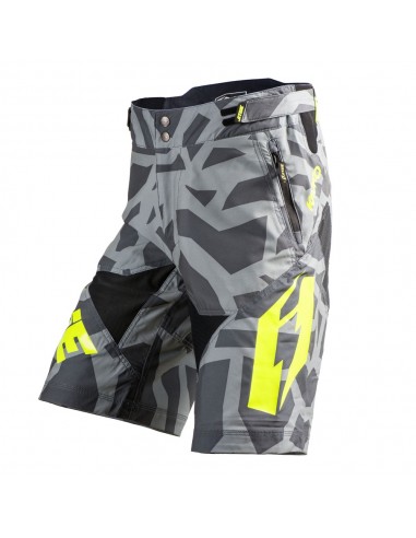 Short Jitsie Kroko gris / jaune fluo